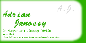 adrian janossy business card